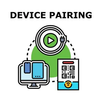 Device pairing connection and synchronization process Stock-Illustration