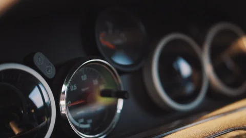 Device panel in sports car Stock Footage 88511611