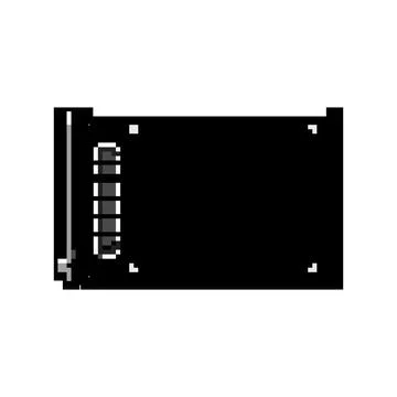 Device pen display game pixel art vector illustration Stock Illustration