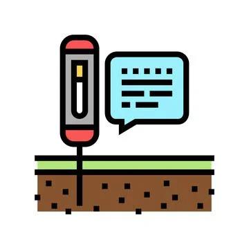 Device for ph soil testing color icon vector illustration 库存插图