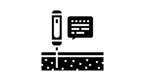 Device for ph soil testing glyph icon animation Stock Footage 164843160