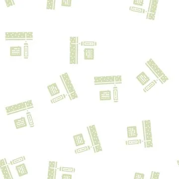 Device for ph soil testing glyph seamless pattern Stock Illustration