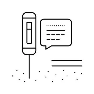 Device for ph soil testing line icon vector illustration Stock Illustration