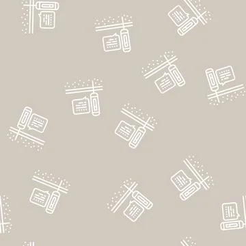 Device for ph soil testing line seamless pattern Stock Illustration