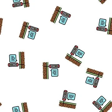 Device for ph soil testing vector seamless pattern Illustrazione stock