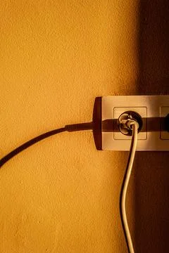  device plugged into an electrical socket Agadir Beach Souss-Massa Marocco... Stock Photos