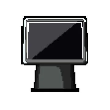 Device pos terminal pixel art vector illustration Stock Illustration