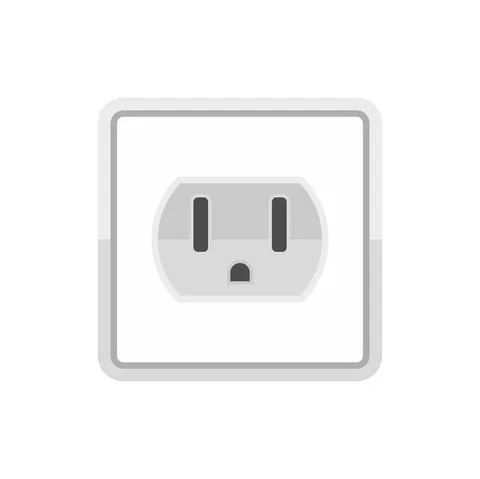 Device power socket icon flat isolated vector Stock Illustration