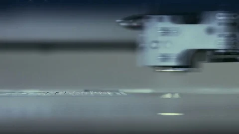 A device is printing a microcircuit Stock Footage 75893457