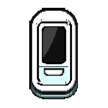 Device pulse oximeter pixel art vector illustration Stock Illustration