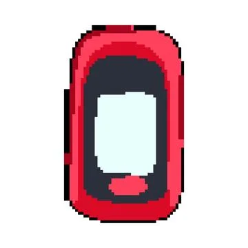 Device pulse oximeter pixel art vector illustration Stock Illustration