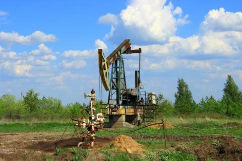 Device for pumping oil Stock Photos