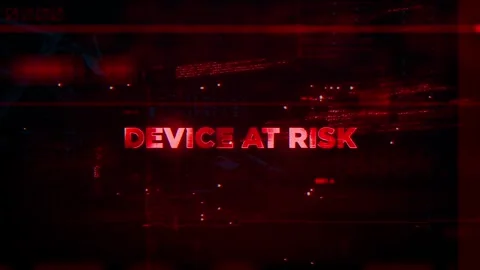 Device at Risk Word on Hacker concept technology futuristic data background Stock Footage 343462766