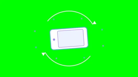 Device Rotation Guide Motion Graphic Overlay Animation Stock Footage 342387080