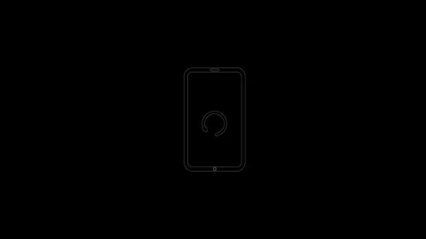 Device rotation sign.turning concept on black background. Stock Footage 306558030