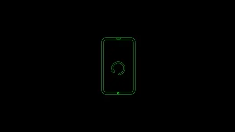 Device rotation sign.turning concept on black background. Stock-Footage 306558031