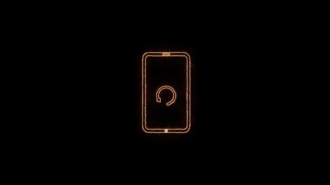 Device rotation sign.turning concept on black background. Stock Footage 306558040