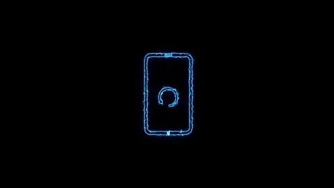 Device rotation sign.turning concept on black background. Stock Footage 306558041