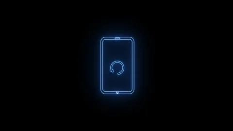 Device rotation sign.turning concept on black background. Stock-Footage 306558048
