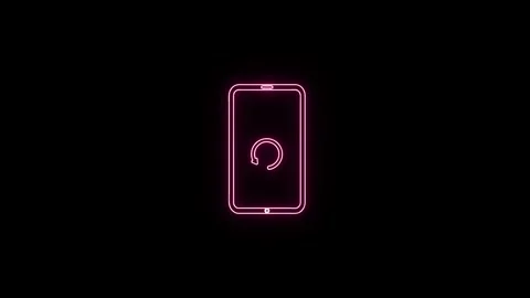 Device rotation sign.turning concept on black background. Video stock 306558052