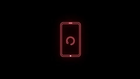 Device rotation sign.turning concept on black background. Stock Footage 306558058