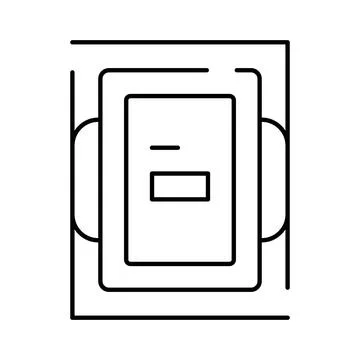 Device screen displaying user interface layout abstract concept Stock Illustration