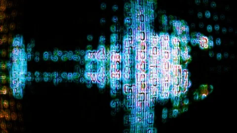 Device Screen Pixels Fluctuate with Color and Video Motion Stock Footage 85964878