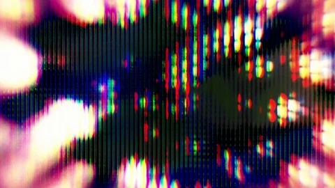 Device Screen Pixels Fluctuate with Color and Video Motion Stock Footage 97569032
