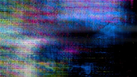 Device Screen Pixels Fluctuate with Color and Video Motion Stock Footage 100035527