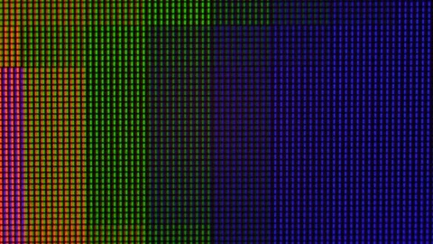 Device screen pixels fluctuate with video motion Stock Footage 139713652