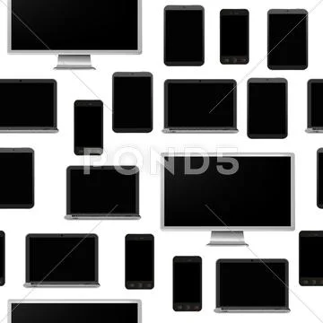 Device seamless pattern Stock Illustration