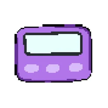 Device shower timer pixel art vector illustration Stock Illustration