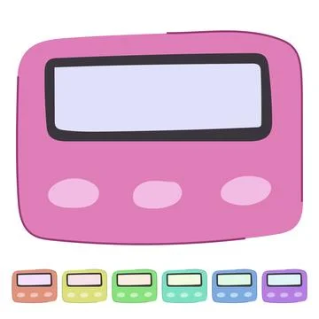 Device shower timer vector cartoon graphic Stock Illustration