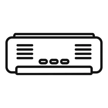 Device smart consumption icon outline vector. Money resource Stock Illustration