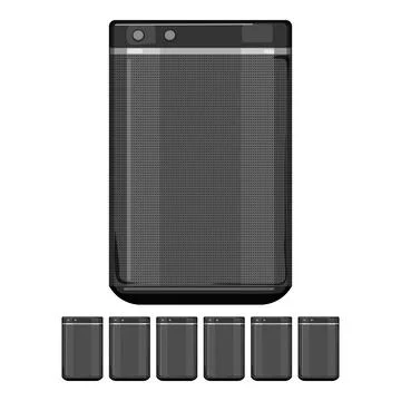 Device smart speaker cartoon vector graphic 스톡 일러스트
