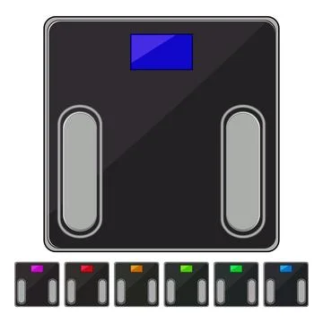 Device smart weights cartoon vector graphic Stock Illustration