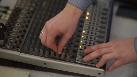 A device for a sound engineer Stock Footage 159896832