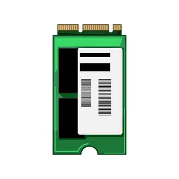 Device ssd storage cartoon vector illustration イラスト素材