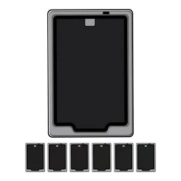 Device tablet case cartoon vector graphic 스톡 일러스트