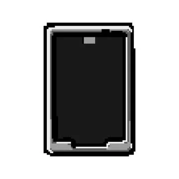 Device tablet case pixel art vector illustration Stock Illustration