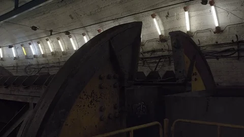 A device for unloading wagons with coal in the mine Stock Footage 72649923