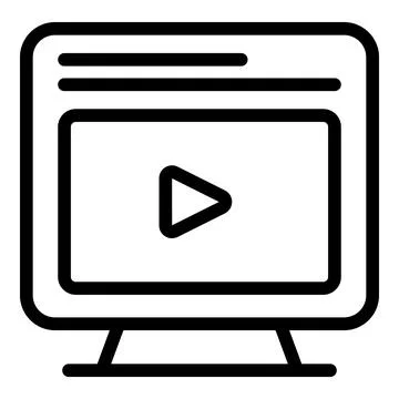 Device update icon, outline style 스톡 일러스트