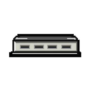 Device usb hub pixel art vector illustration Stock Illustration