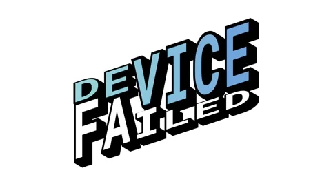 DEVICE vs FAILED, 3D Text Animation in Isometric View with Opposite Word Motion Stock Footage 314263416