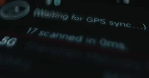 The Device is waiting for GPS sync Video stock 314458346