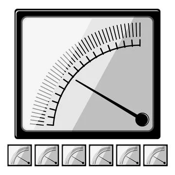 Device watt meter cartoon vector graphic Stock Illustration