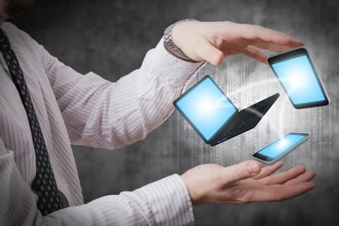 Devices connection Stock Illustration