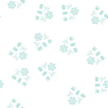 Devices connection of user ugc glyph seamless pattern Stock Illustration