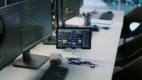 Devices in data center employing machine learning technology Stock Photos