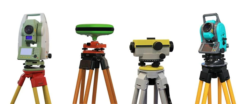 Devices for a geodesy Stock Photos